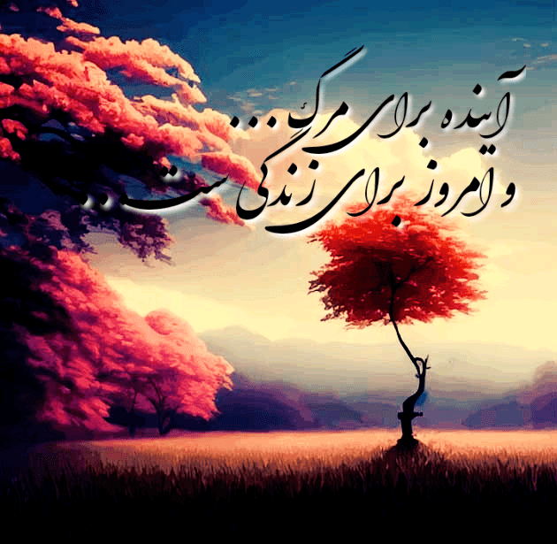 زیباترین عکس نوشته زندگی آینده برای مرگ ... و امروز برای زندگی ست ...