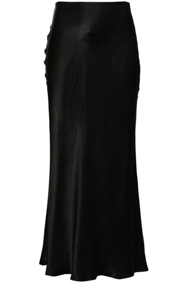 زیباترین مدل های دامن ماکسی ساتن بلند مشکی ایرانی