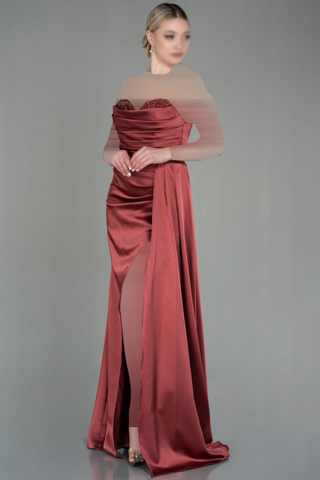 زیباترین مدل لباس مجلسی شیک بلند ایرانی ساتن پارچه عاشقی