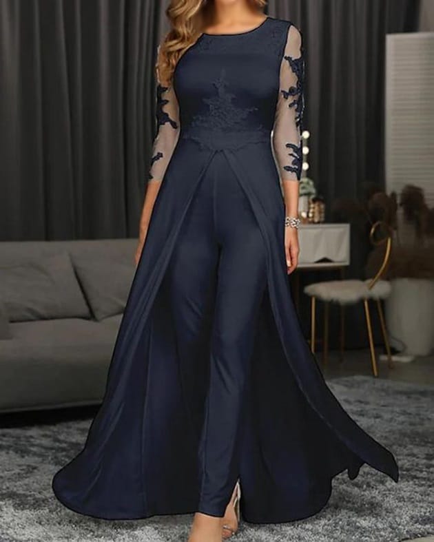 فوق العاده ترین مدل لباس اورال مجلسی زنانه ساتن آستین توری