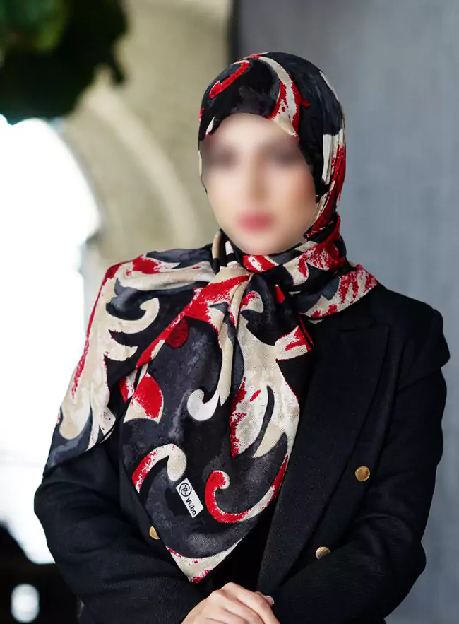 روسری مجلسی طرح دار فوق العاده زیبا و جذاب روسری مجلسی طرح دار فوق العاده زیبا و جذاب