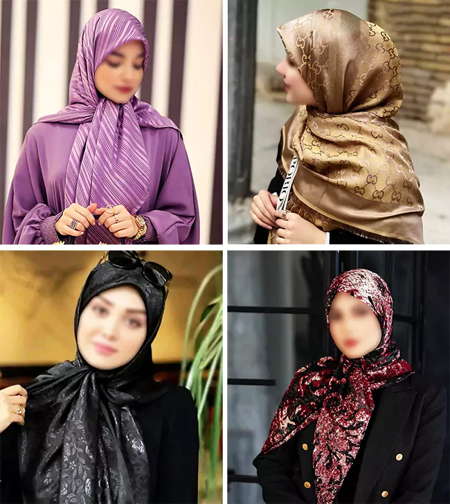 روسری مجلسی جدید طرح دار