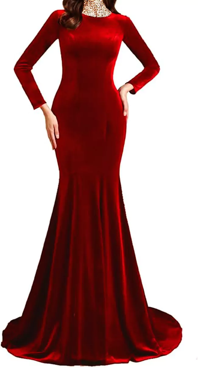 زیبایی و جذابیت خاص با مدل های شیک و لاکچری لباس مجلسی مخمل قرمز ماکسی دنباله دار زیبایی و جذابیت خاص با مدل های شیک و لاکچری لباس مجلسی مخمل قرمز ماکسی دنباله دار