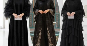 مانتو مشکی با پارچه خاص