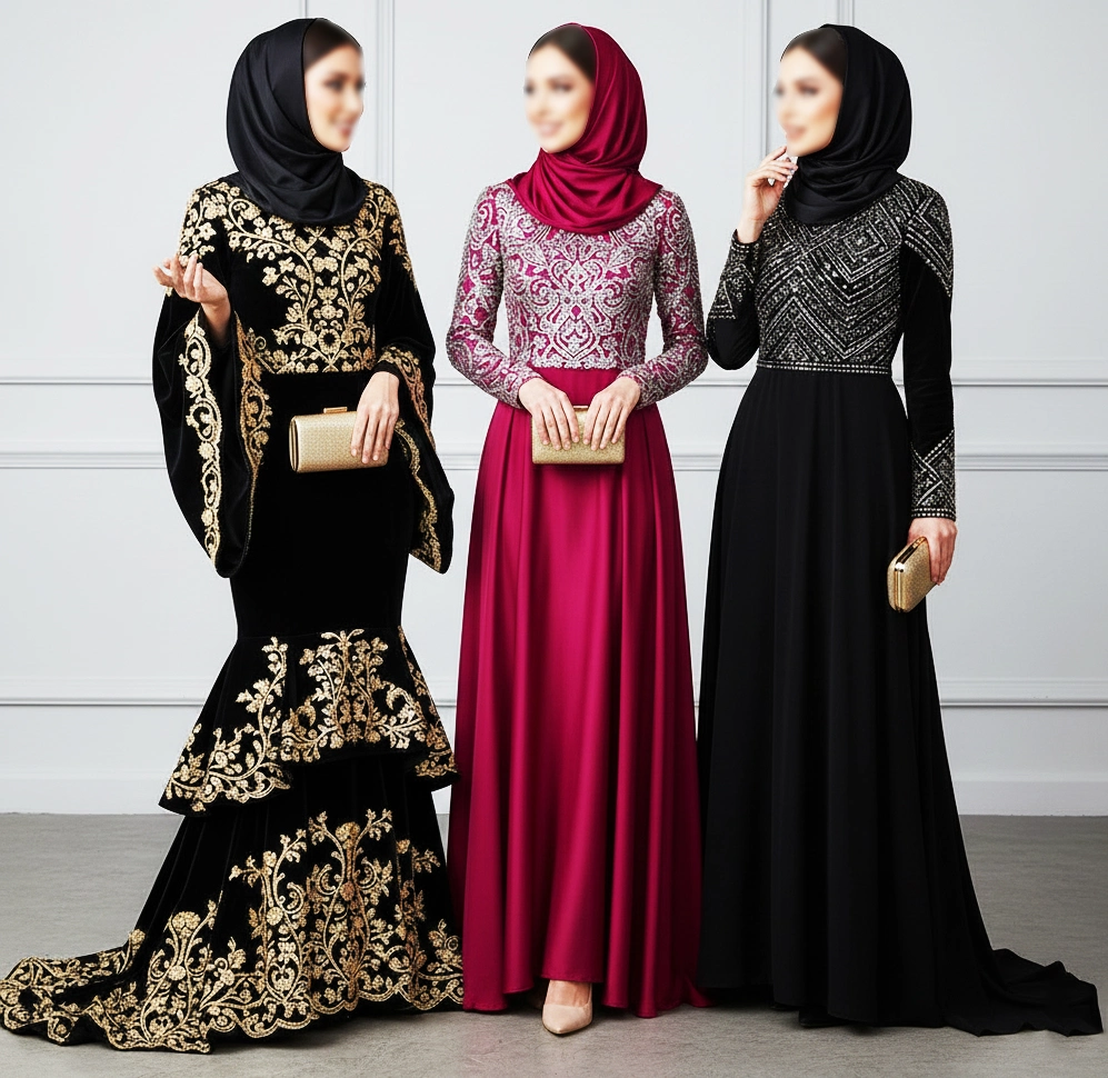 پیراهن دکلته مجلسی بلند