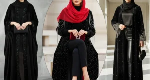 مدل مانتوی مخمل بلند پوشیده