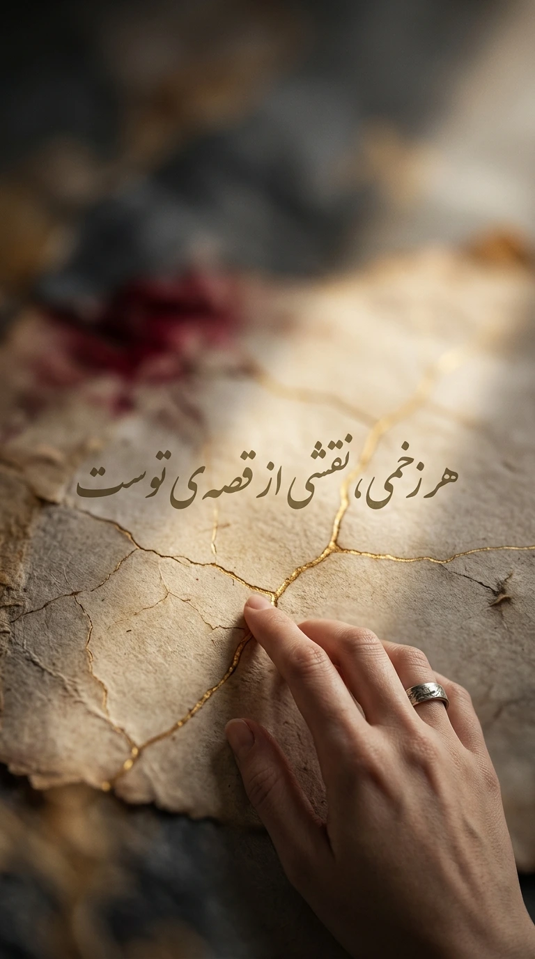 متن استوری زیبا و جذاب مفهومی هر زخمی، نقشی از قصه‌ی توست