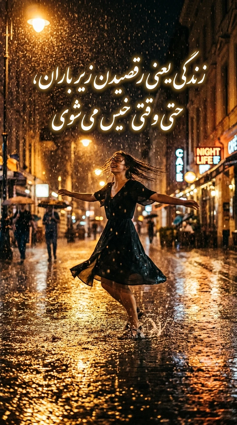 زیباترین استوری خاص و مفهومی زندگی یعنی رقصیدن زیر باران، حتی وقتی خیس می‌شوی
