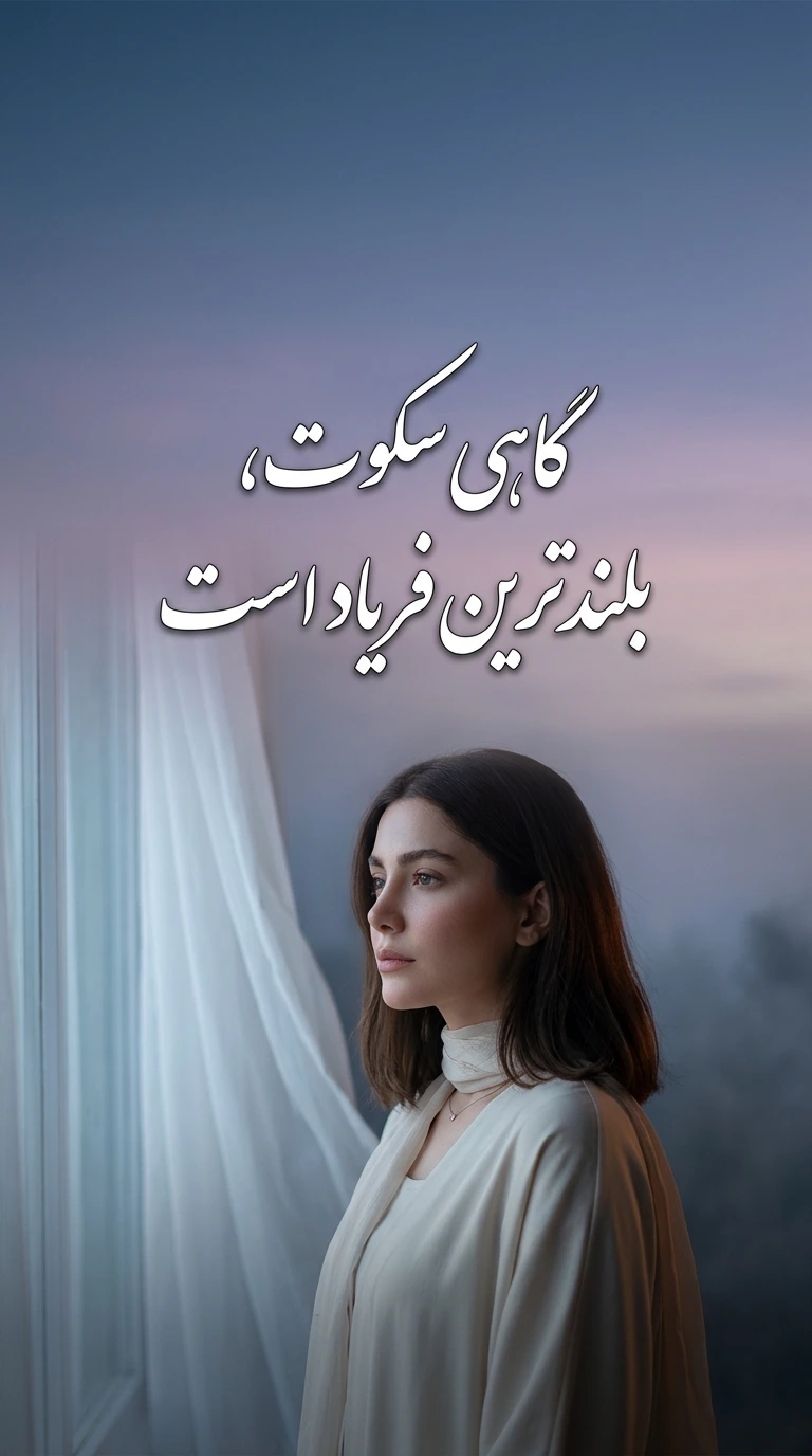 زیباترین متن استوری کوتاه گاهی سکوت، بلندترین فریاد است