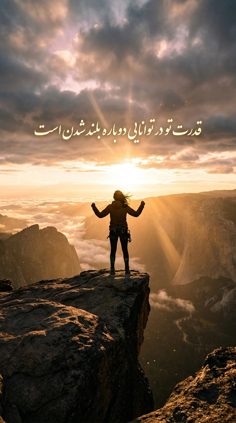 استوری انگیزشی قدرت تو در توانایی دوباره بلند شدن است