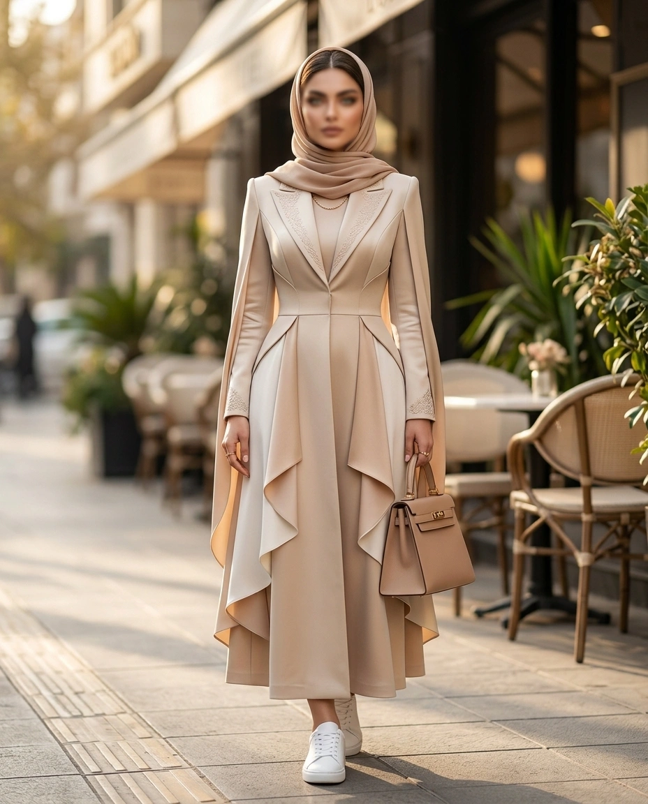 مدل مانتو جدید ۱۴۰۵ مینیمال با طراحی ساده و رنگ خنثی