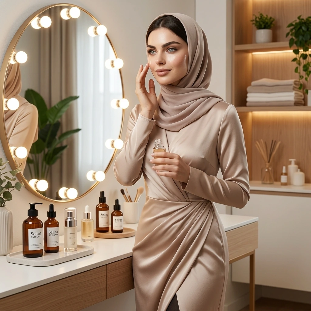 استفاده از سرم آبرسان برای رسیدن به پوستی روشن و یکنواخت؛ لحظه‌ای واقعی از یک روتین مراقبت روزانه مؤثر