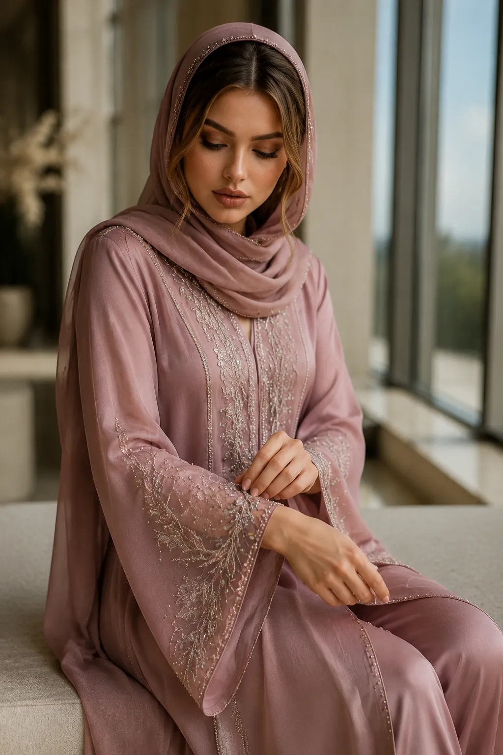استایل رویایی با مانتو حریر گلدوزی شده و شلوار ساتن استایل رویایی با مانتو حریر گلدوزی شده و شلوار ساتن